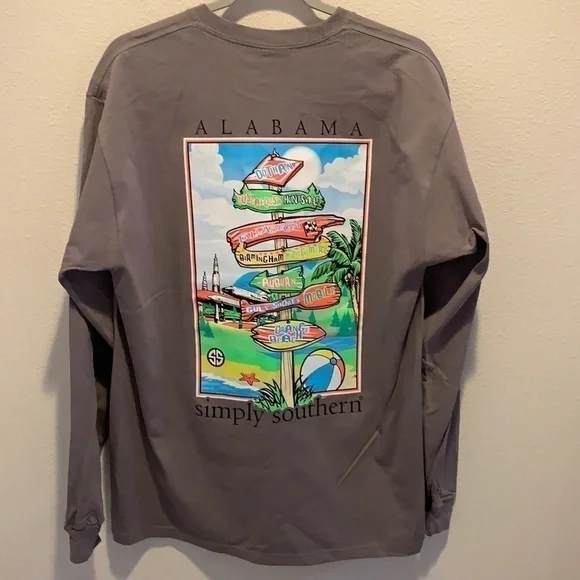 NWT Womens long sleeve Simply Southern Alabama. L. - Picture 1 of 5